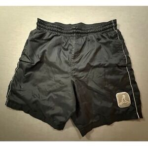 Jordan Jumpman Basketball Shorts Black Red Athletic Gym Mens M 32X7 Drawstrings.